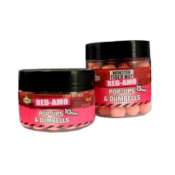 Dynamite Baits Fluro Pop Up n Dumbells 10mm Red Amo Dynamite Baits Fluro Pop Up n Dumbells 10mm Red Amo