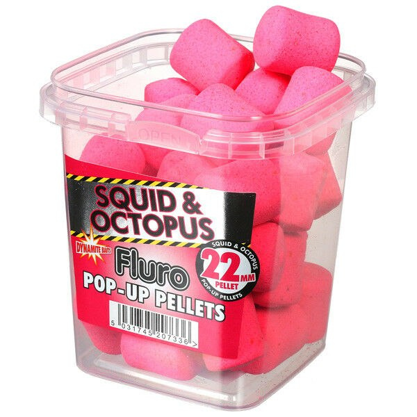Dynamite Baits Squid & Octopus Fluro Pop Ups Pellet 22mm Dynamite Baits Squid & Octopus Fluro Pop Ups Pellet 22mm
