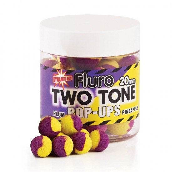 DynamiteBaits Fluro Two Tone Śliwka & Ananas Pop-Ups 15mm DynamiteBaits Fluro Two Tone Śliwka & Ananas Pop-Ups 15mm