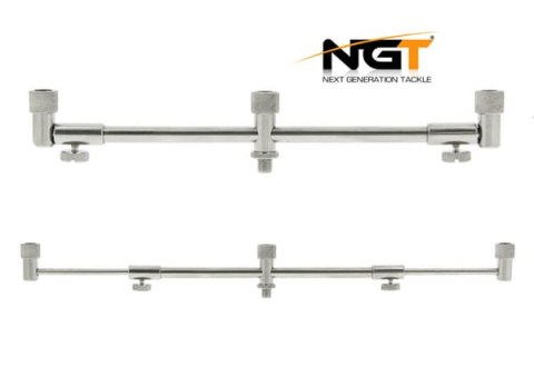 NGT BUZZ BAR regulowany 25-40 cm na 3 wędki Nierdzewka