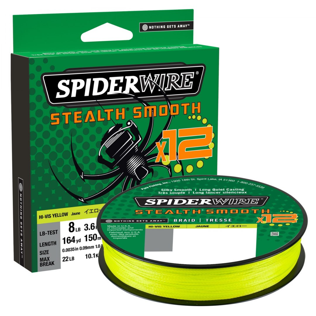 Spiderwire Plecionka x12 12,7kg 0,13mm 150m Żołty Spiderwire Plecionka x12 12,7kg 0,13mm 150m Żołty