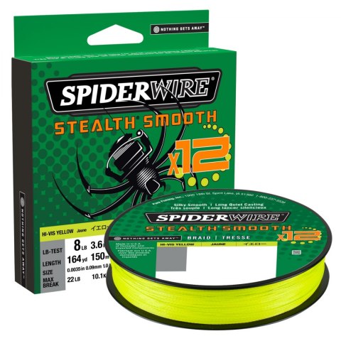 Spiderwire Plecionka x12 18kg 0,19mm 150m Żołty Spiderwire Plecionka x12 18kg 0,19mm 150m Żołty