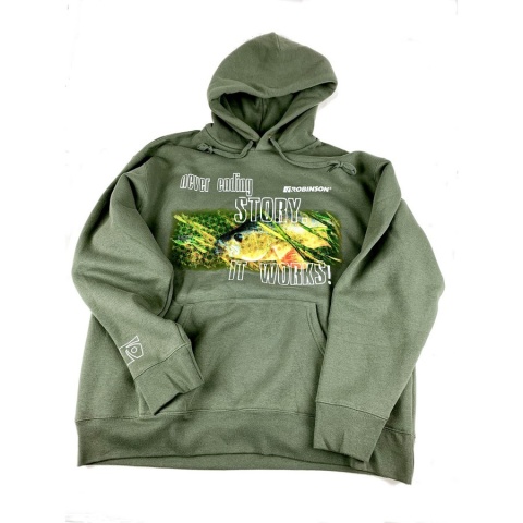 Robinson Bluza Bawełniana z Kapturem Olive Rozm M