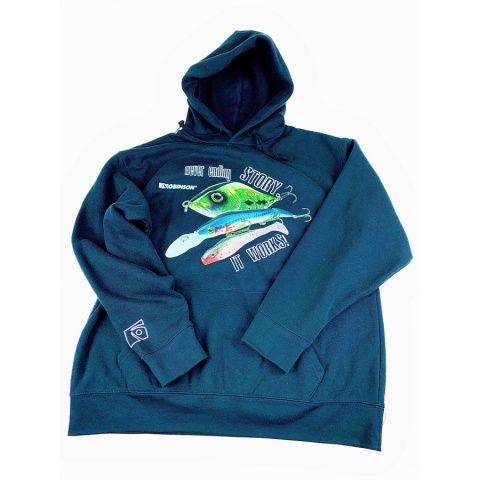 Robinson Bluza Bawełniana z Kapturem Black Rozm M