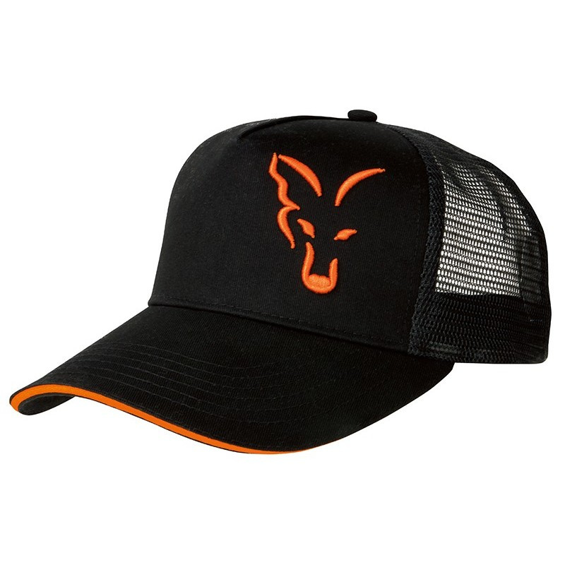 Fox Czapka z daszkiem Black Orange Trucker Cap