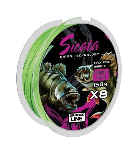 Mistrall Plecionka Sicata BL Japan x8 150m 0,08mm 11,2kg Mistrall Plecionka Sicata BL Japan x8 150m 0,08mm 11,2kg