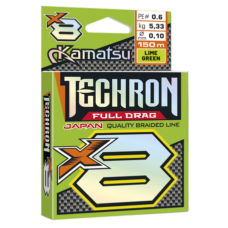 K PLEC TECHRON FULL DRAG X8 LIME GREEN 0,06/150