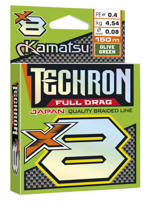 K PLEC TECHRON FULL DRAG X8 OLIVE GREEN 0,06/150