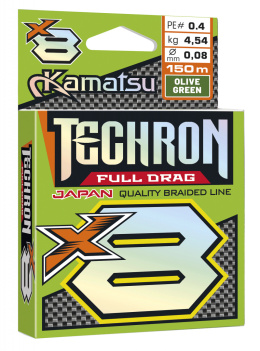 K PLEC TECHRON FULL DRAG X8 OLIVE GREEN 0,10/150