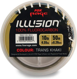 Fox Rage Illusion Fluorocarbon Trans Khaki 0.28mm 4.55kg 50m