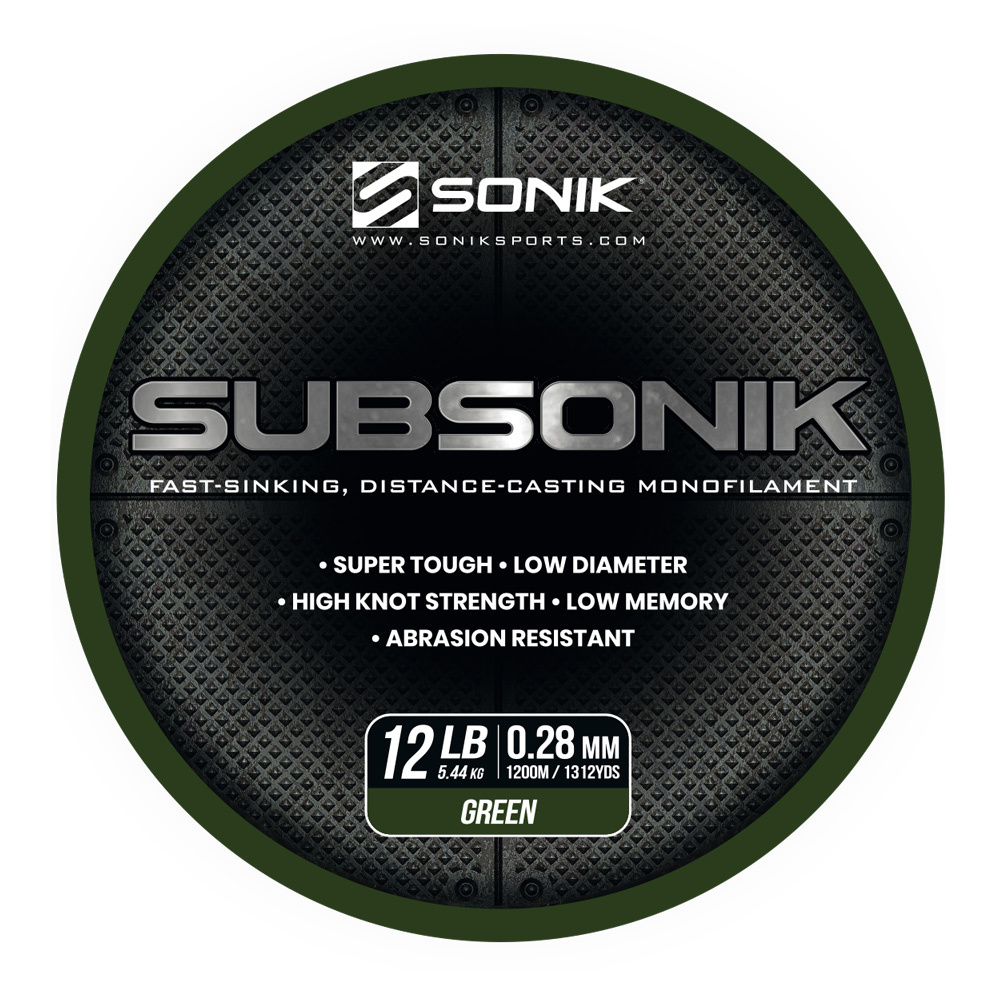 Sonik żyłka Subsonik 0,38 1200 Monofilament line Green