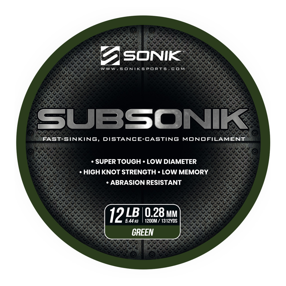 Sonik żyłka Subsonik 0,38 1200 Monofilament line Green Sonik żyłka Subsonik 0,38 1200 Monofilament line Green
