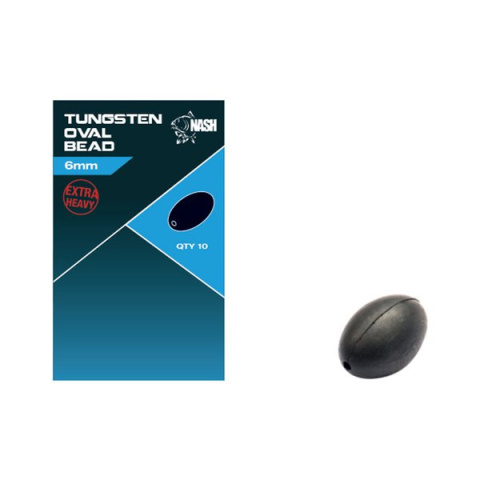 NASH TUNGTEN OVAL BEAD 6MM