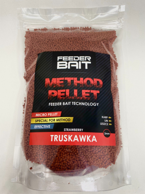 Feeder Bait Micro 2mm 800g Strawberry Truskawka