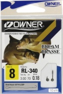 Owner Haczyki RL340 Chinta 14 + Prypon 0,10 10SZT