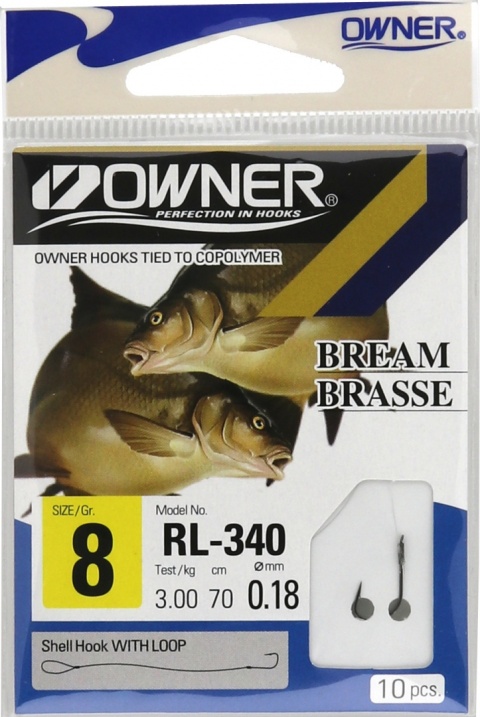 Owner Haczyki RL340 Chinta 14 + Prypon 0,10 10SZT