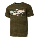 Prologic T-Shirt Bark Print Burnt Olive Green XXL