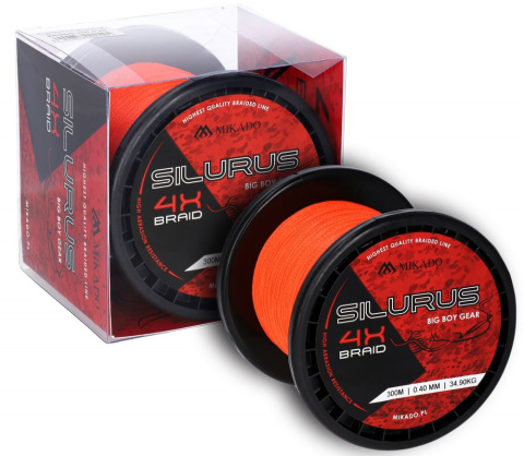 Mikado Plecionka Silurus X4 0,50mm 300m 34,9kg Orange Mikado Plecionka Silurus X4 0,50mm 300m 34,9kg Orange