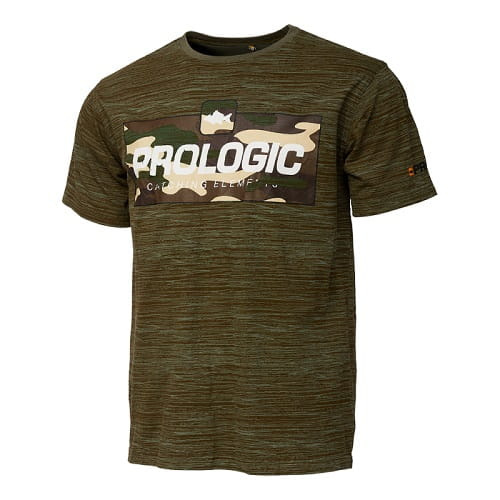Prologic T-Shirt Bark Print Burnt Olive Green XL