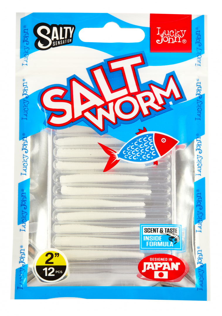 Lucky John Guma Salt Worm 2" 309 5cm 12szt Lucky John Guma Salt Worm 2" 309 5cm 12szt