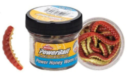 Berkley PowerBait Honey sztuczne robaki Red Yellow