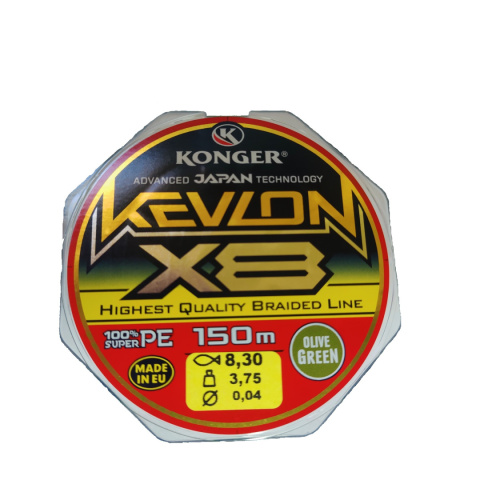 Konger Plecionka Kevlon Olive Green x8 150m 0,10mm 10,25kg