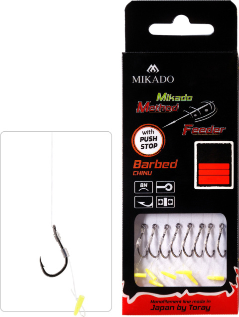 MIKADO PRZYPON 10CM PUSH STOP ŻYŁKA ROZM 4