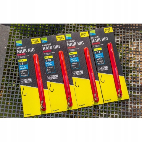 Przypon Method Feeder PRESTON Bayonet Hair Rigs #8 KKH 4&amp;quot; 10cm 8 sztuk