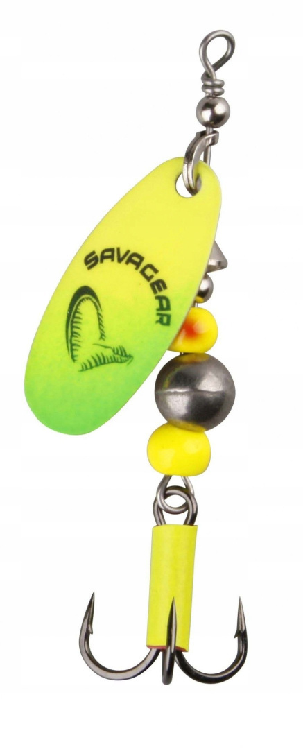 Błystka Savage Gear Caviar Spinner 4/14g Sinking Fluo Yellow Chartreuse