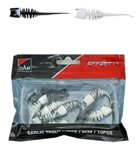 Dam Effzett Garlic Trout Lure 6cm UV White Black op. 10 szt.