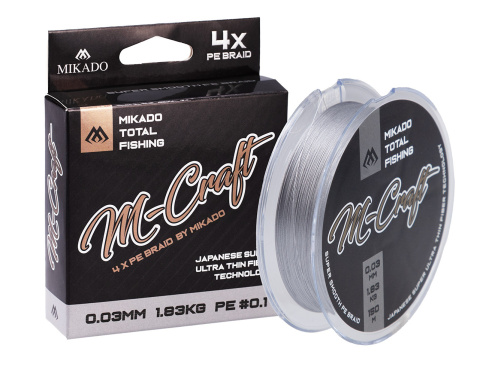 Mikado PLECIONKA - M-Craft Braid - 0.04mm/2.43kg/150m - STEEL GRAY