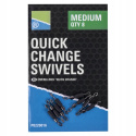 Krętliki z szybko złączką Preston Quick Change Swivels Medium