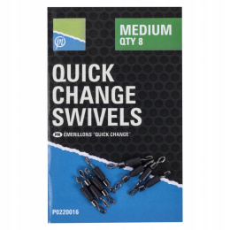 Krętliki z szybko złączką Preston Quick Change Swivels Medium