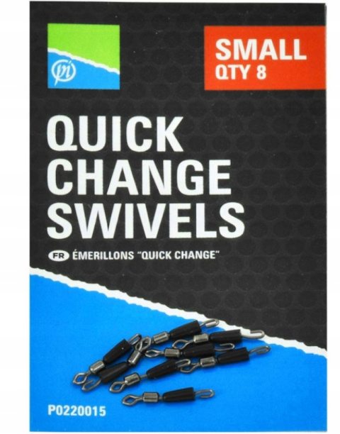 Krętliki z szybko złączką Preston Quick Change Swivels Small Krętliki z szybko złączką Preston Quick Change Swivels Small