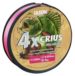 Plecionka Jaxon CRIUS 4X Ultralight Pink 0,053mm 3kg 150m