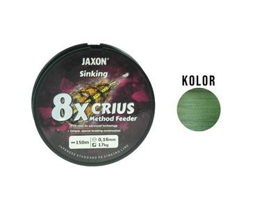 Plecionka Jaxon CRIUS 8X Method Feeder TONĄCA 0,12mm 10kg 150m Plecionka Jaxon CRIUS 8X Method Feeder TONĄCA 0,12mm 10kg 150m