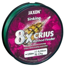 Plecionka Jaxon CRIUS 8X Method Feeder TONĄCA 0,14mm 15kg 150m