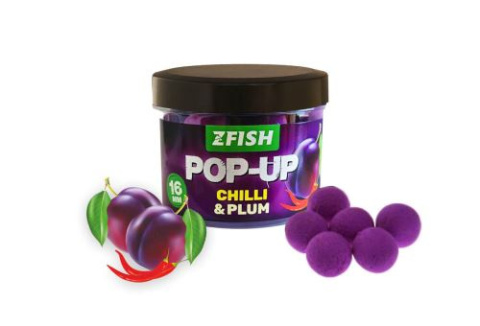 ZFISH Kulki pływające Pop-Up 16mm - Chilli Śliwka