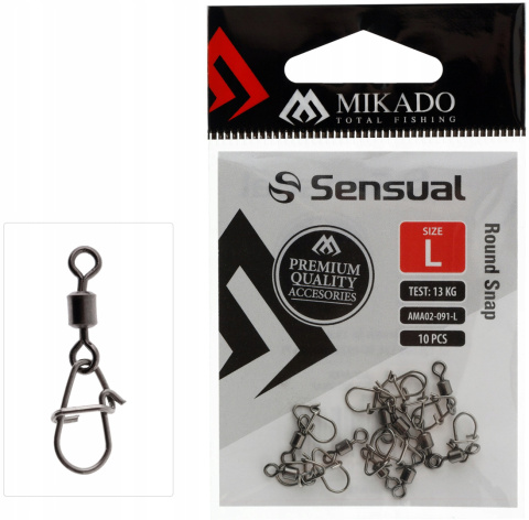 AGRAFKA Z KRĘTLIKIEM ROUND SNAP XS op.10szt MIKADO