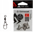 AGRAFKA Z KRĘTLIKIEM ROUND SNAP XL op.10szt MIKADO