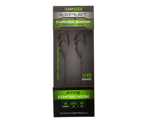 FLAGMAN Carp Pro Przypon Karpiowy CURVED SHANK 4 FLAGMAN Carp Pro Przypon Karpiowy CURVED SHANK 4