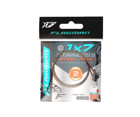 FLAGMAN Przypon X7 WIRE LEADER 30CM 15KG 2SZT FLAGMAN Przypon X7 WIRE LEADER 30CM 15KG 2SZT