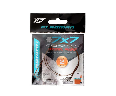FLAGMAN Przypon X49 WIRE LEADER 15CM 5KG 2SZT FLAGMAN Przypon X49 WIRE LEADER 15CM 5KG 2SZT