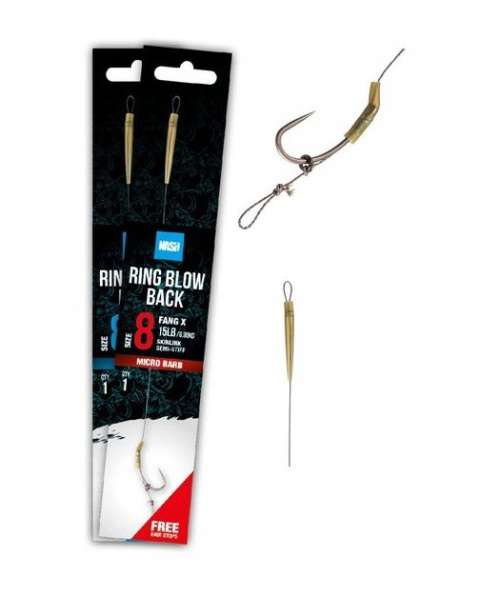 Przypon Nash Ring Blow Back Size 6 Fang X 25lb Micro Barb Przypon Nash Ring Blow Back Size 6 Fang X 25lb Micro Barb