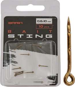 BRAIN Bagnety do przynęt igła Bait Sting 0,6x15mm 10szt
