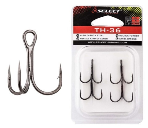 Select Kotwice TH-36 #6 (4szt/opak) Spining kotwica potrójna Select Kotwice TH-36 #6 (4szt/opak) Spining kotwica potrójna