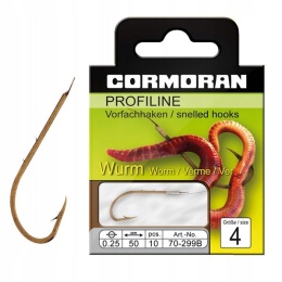 PRZYPONY CORMORAN PROFILINE WORM ROZ.8 0.22MM