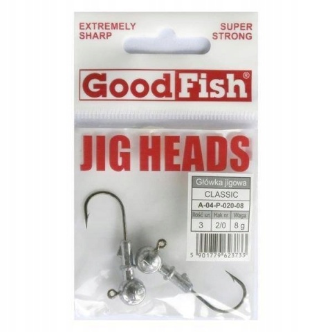 Główki jigowe rozm. 7/0, 32g, (2 szt.) GoodFish Robinson Główki jigowe rozm. 7/0, 32g, (2 szt.) GoodFish Robinson