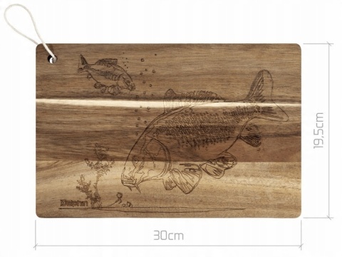 Deska do krojenia z karpiem akacjowa Delphin CarpBoard Deska do krojenia z karpiem akacjowa Delphin CarpBoard