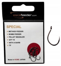 Esca Haczyki Zadziorowe z oczkiem gruntowe Esca Feeder SPECIAL10 10 szt